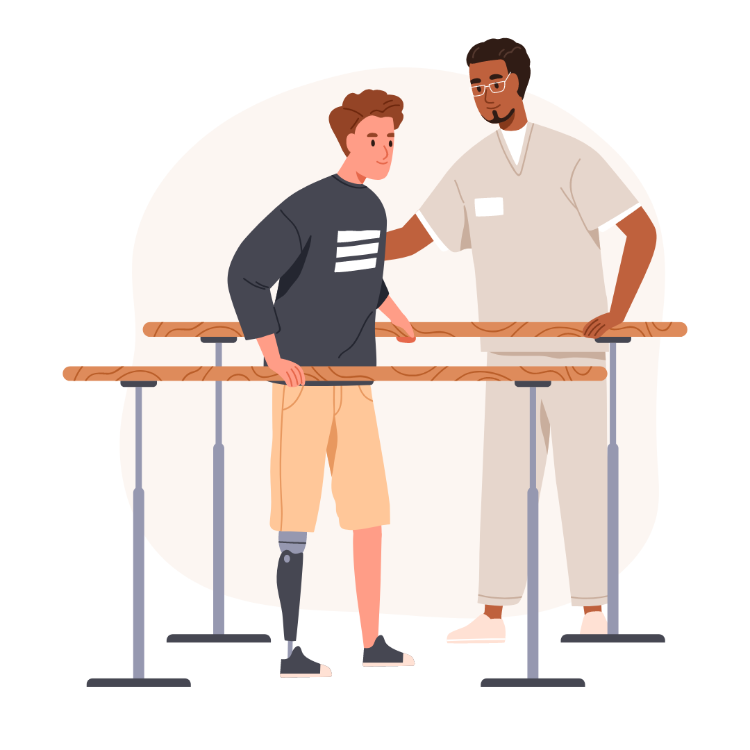 Patient macht Physiotherapie am Gerät